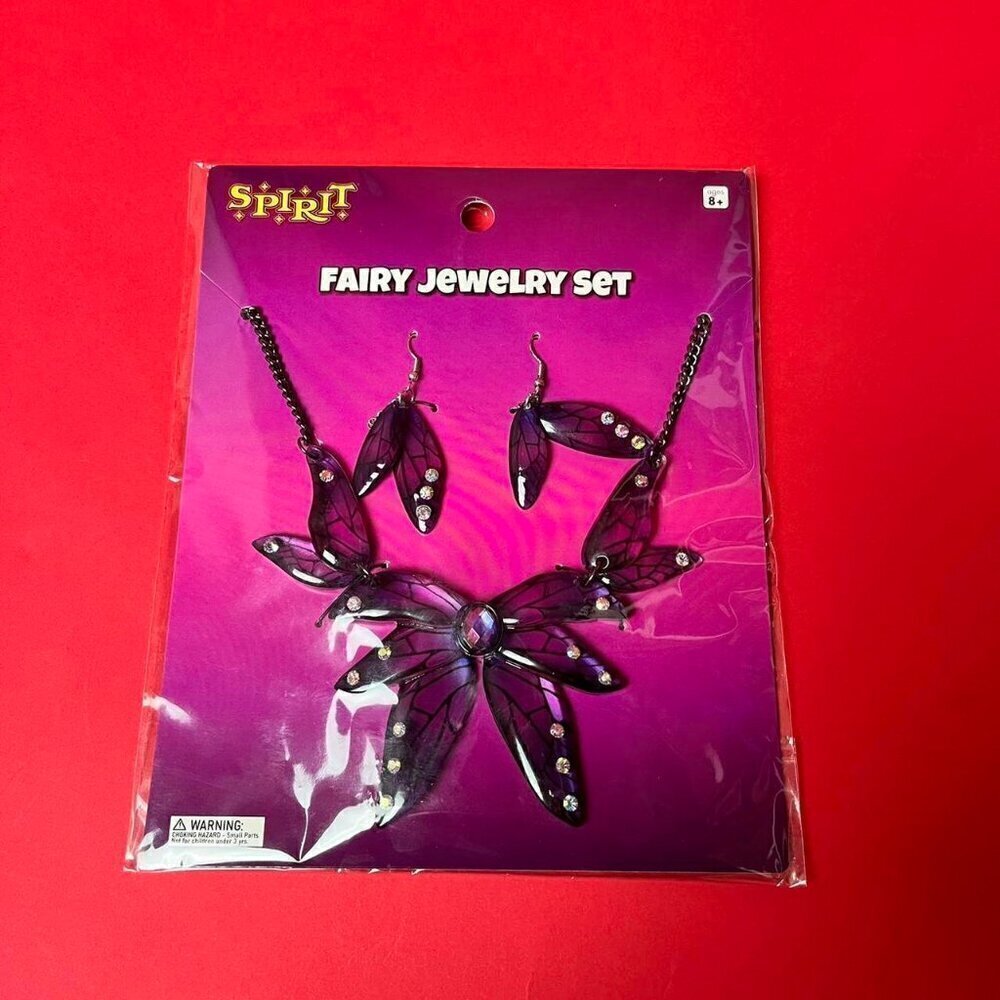 Spirit Halloween / Dark fairy themed jewelry set 💜🖤​​​​​​​​​​